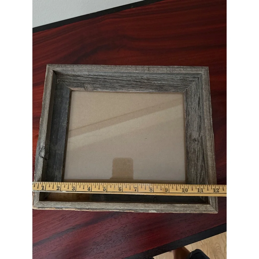 Rustic Reclaimed Barn Wood Picture Frame 8x10 Farmhouse Distressed Gray Brown